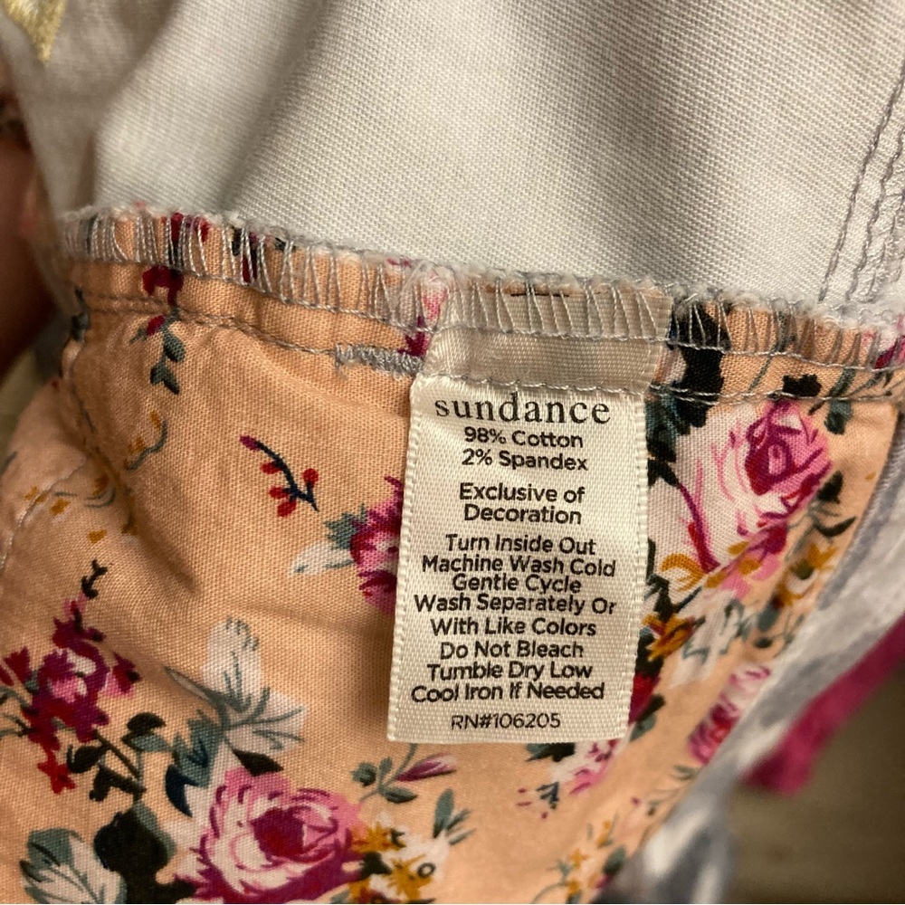 Sundance Gray Camouflage Pants with Floral Detail - Picture 11 of 11
